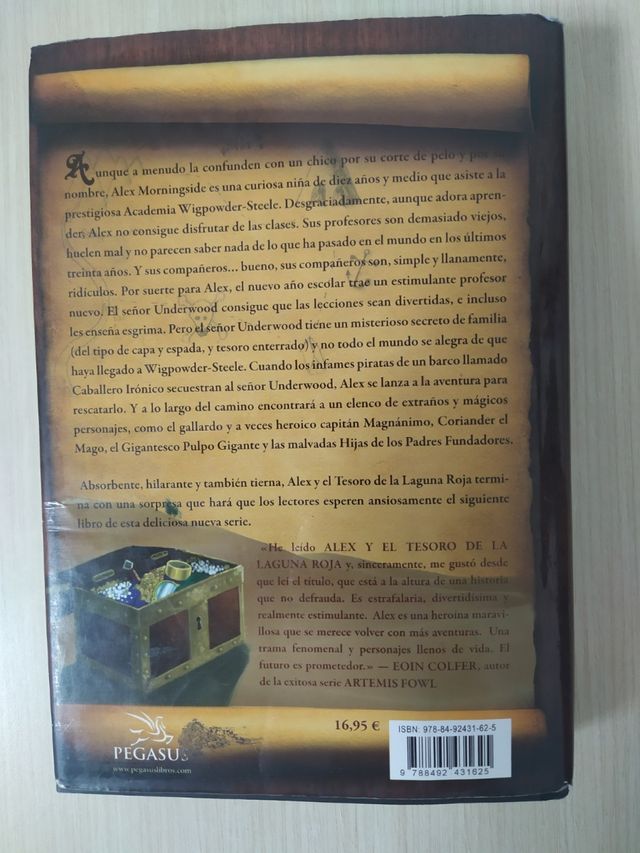 Libro Álex y el Tesoro de la Laguna Roja