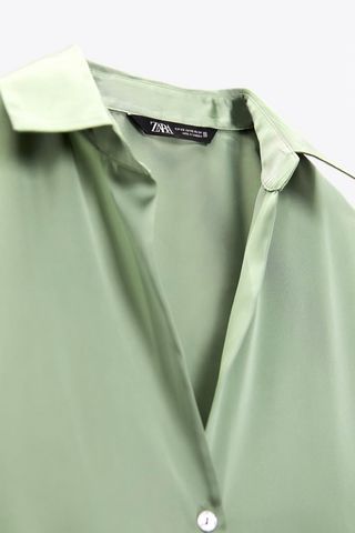 Camisa fluida satinada talla XS