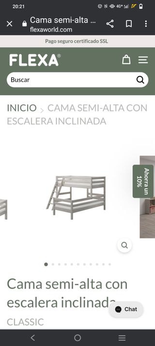 Patas litera Flexa y escalera