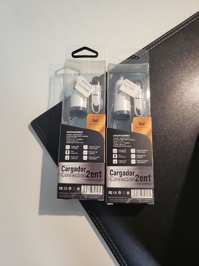 Cargador coche 2 en 1