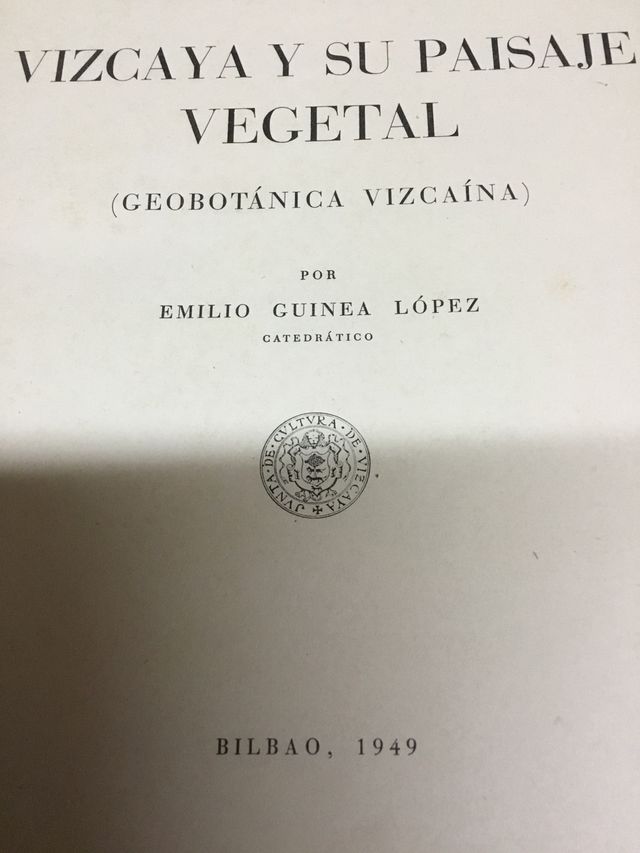 Libro vizcaya botánica antigua