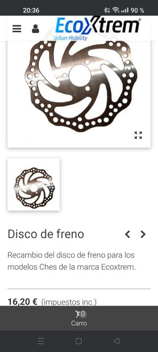 Disco de freno patinete