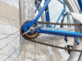 Bicicleta antigua azul vintage 22 pulgadas