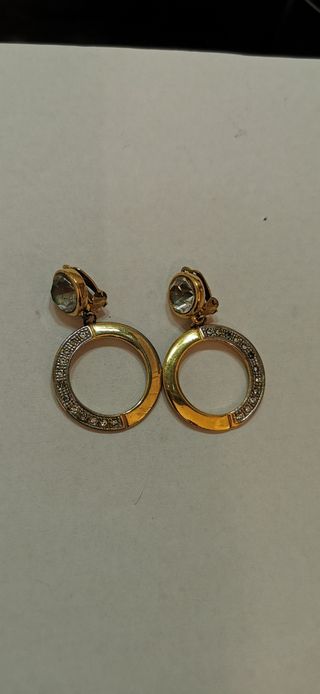 Pendientes bañados oro antiguos 