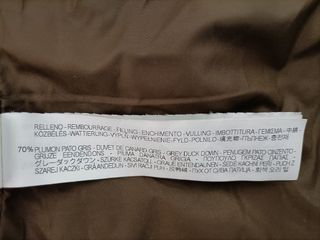 Anorak plumas capucha pelo Kaki Oliva (mujer)