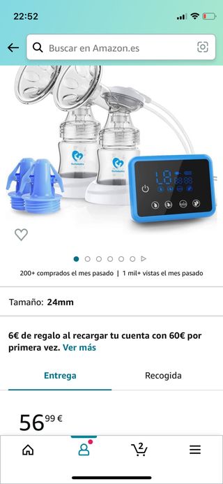 Sacaleches eléctrico doble