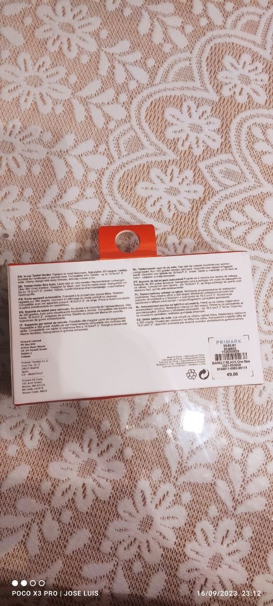 Porta tablet para el coche