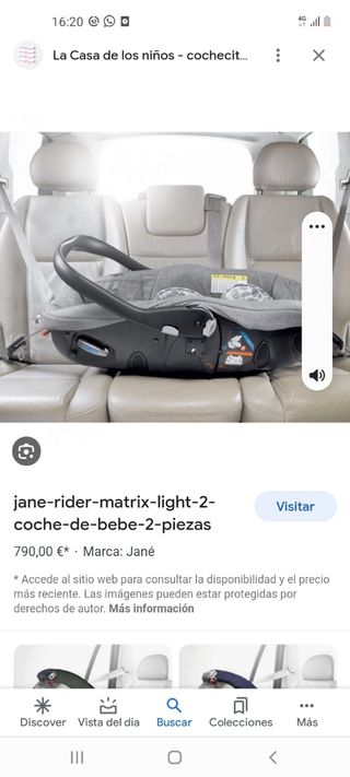 Silla de paseo + capazo Jane Matrix Rider regalo