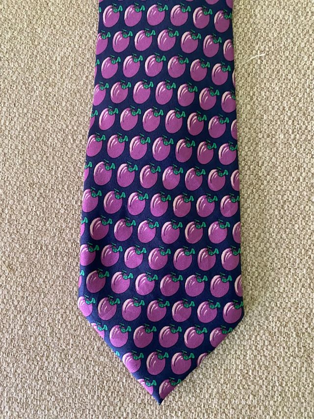 Cravatta Vintage 100% Seta Melanzane Soho Limited