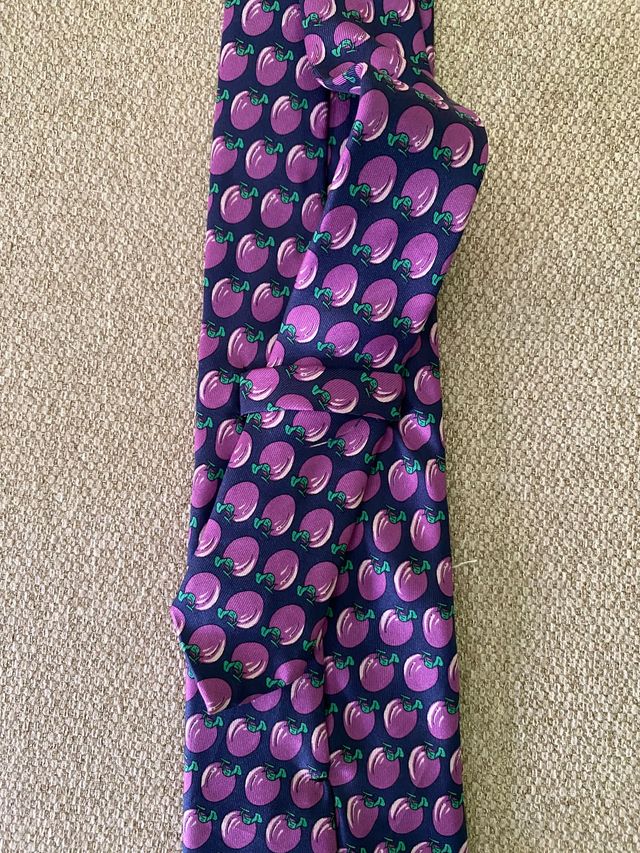 Cravatta Vintage 100% Seta Melanzane Soho Limited