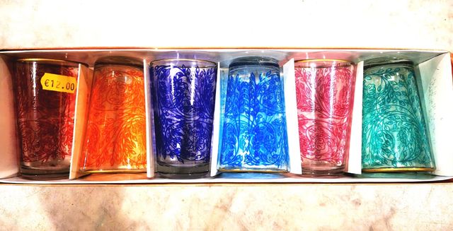 Juego vasos té moruno