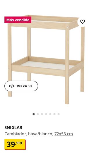 Cambiador bebé Snikar ikea