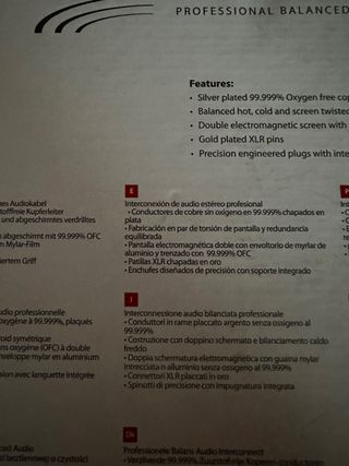 CABLES CONEXION XLR QED REFERENCE XLR