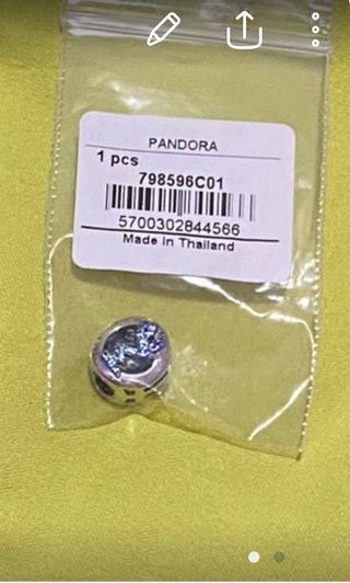 JOYERO PANDORA DE PIEL GRIS