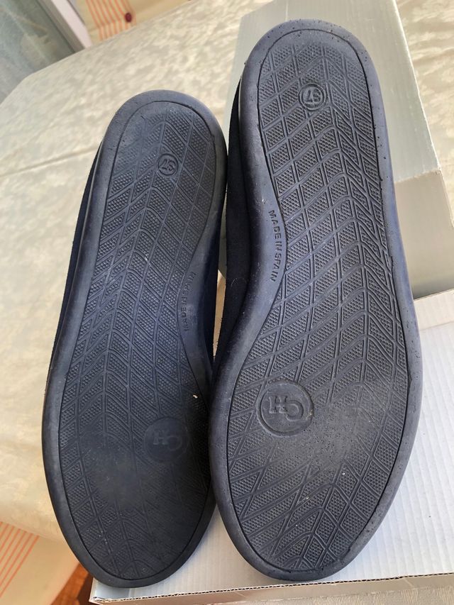 Bailarinas azules serraje 37