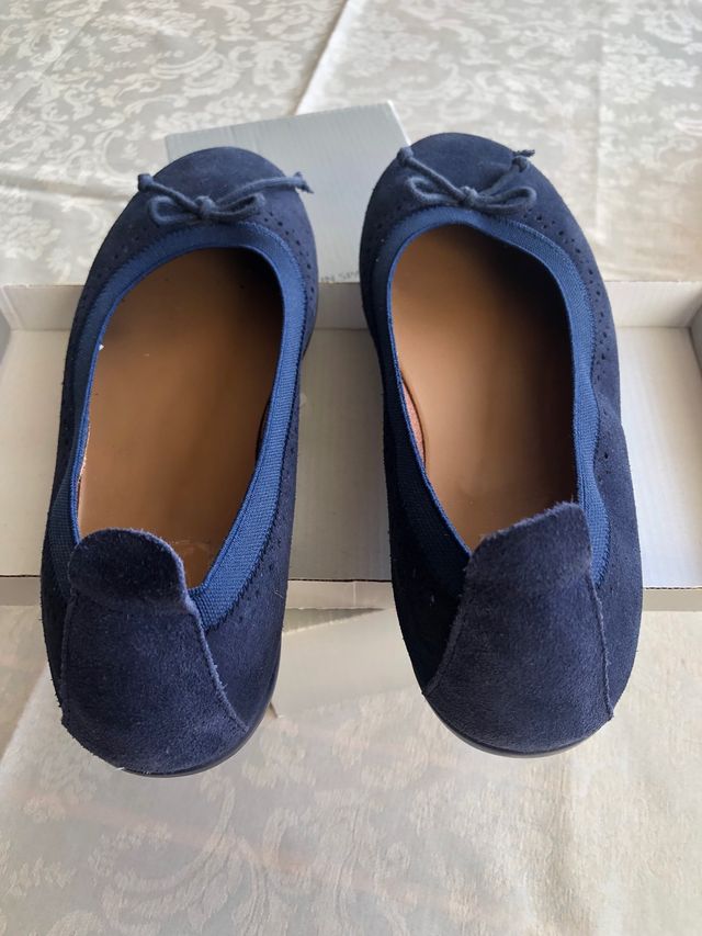 Bailarinas azules serraje 37