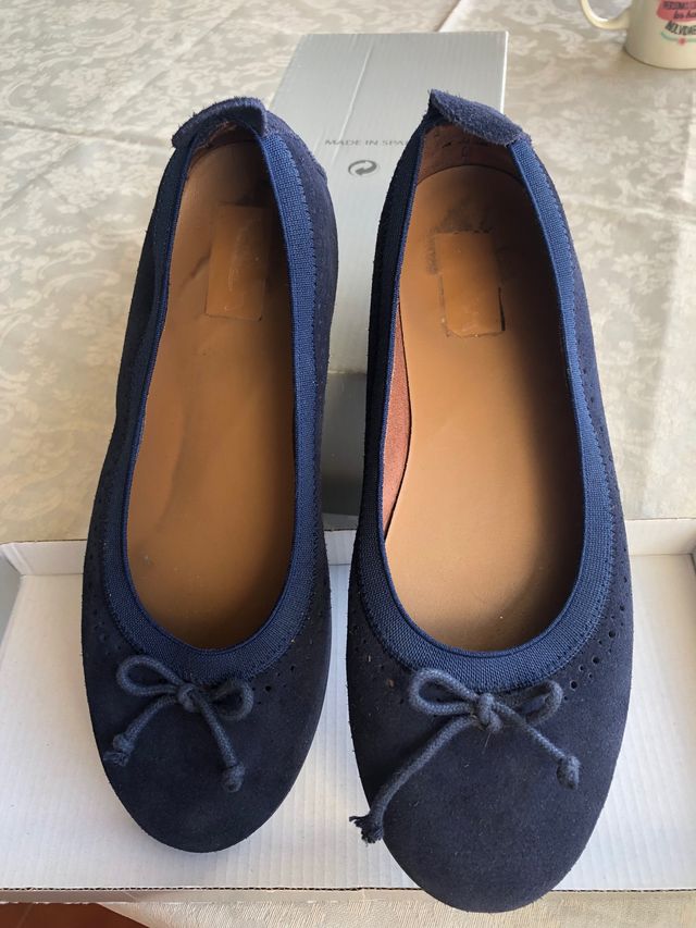 Bailarinas azules serraje 37