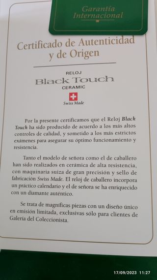 Pareja de relojes suizos sin estrenar