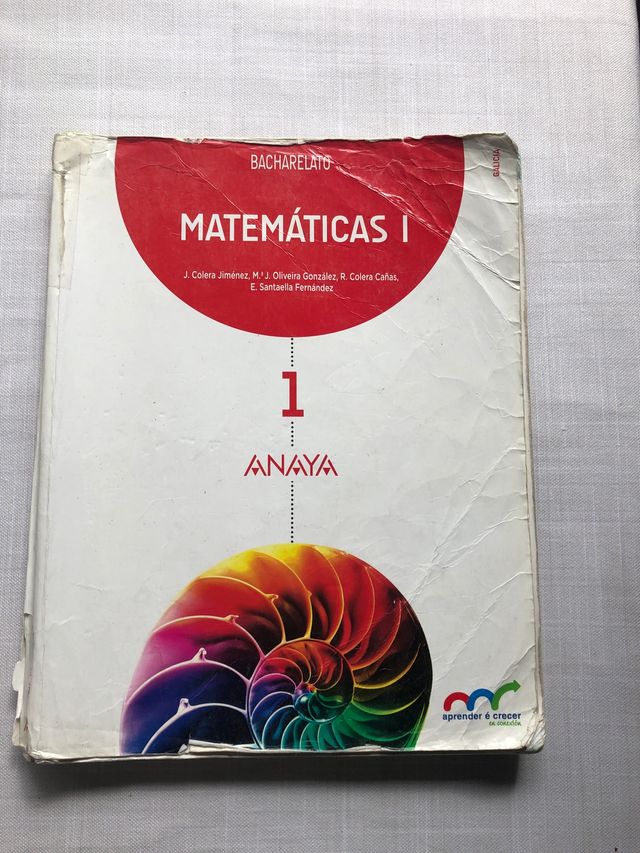 Libro matemáticas 1 bachillerato Anaya