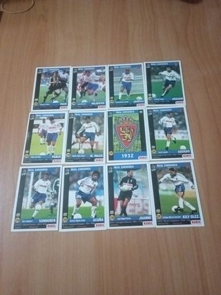 Lote 12 Cromos Real Zaragoza 1998/1999