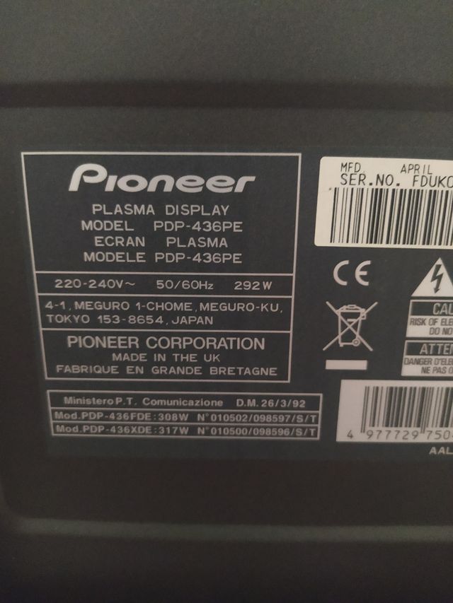 Base TV cristal giratoria +TV plasma Pioneer 42"