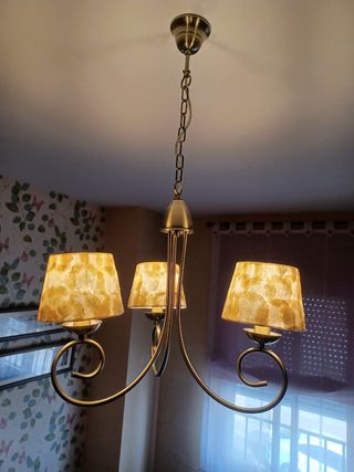 Lampara dormitorio cromada