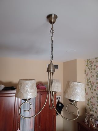 Lampara dormitorio cromada