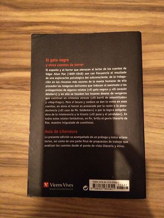 Libro " El gato negro y otros cuentos.."