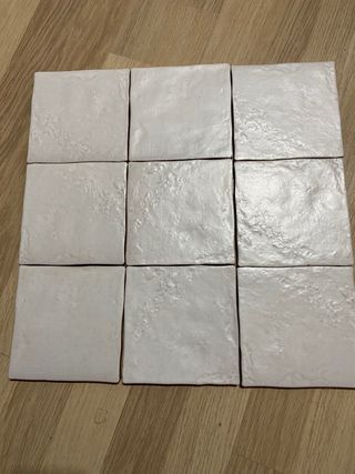 azulejos 13x13 manual blanco mate