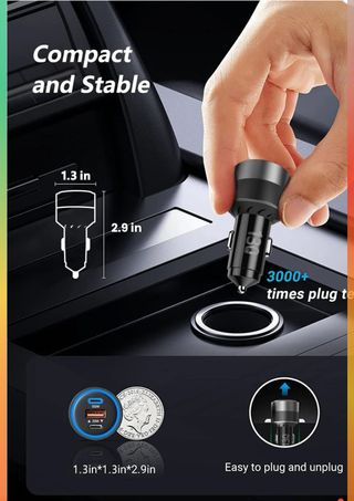 Cargador de coche USB C de 130 W con