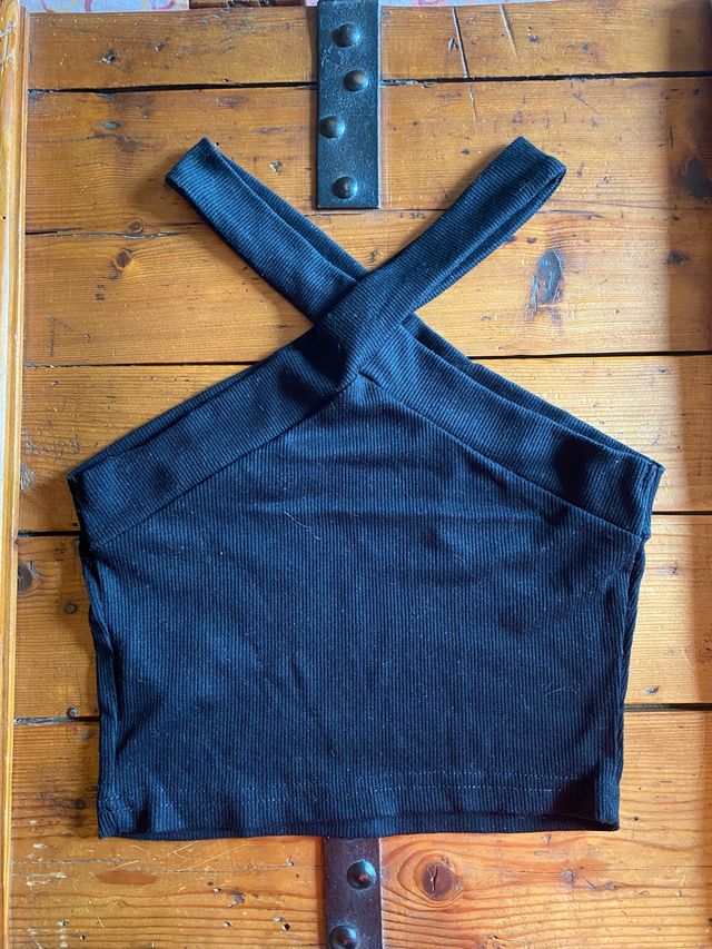 Top negro halter Shein
