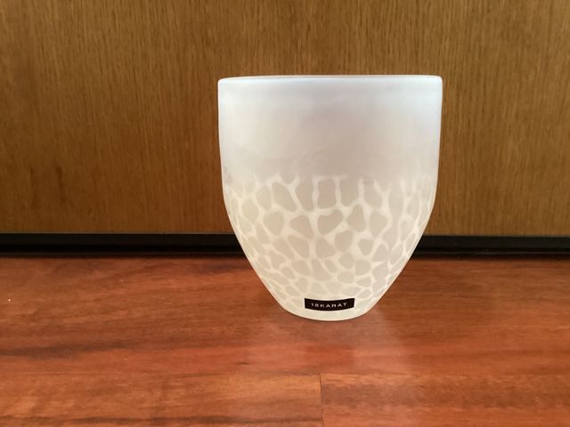 porta vaso satinato in vetro