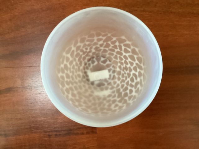 porta vaso satinato in vetro