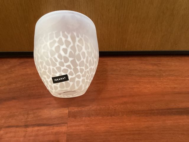 porta vaso satinato in vetro