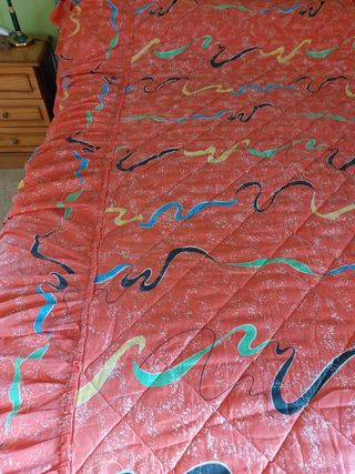 Colcha edredón cama 90 cm., forrada con guata