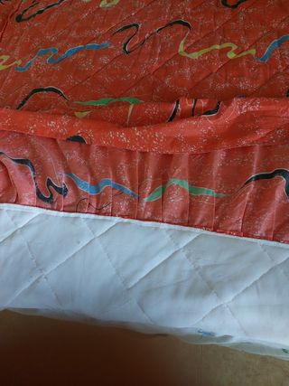 Colcha edredón cama 90 cm., forrada con guata