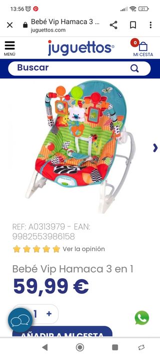 Hamaca bebé Juguettos