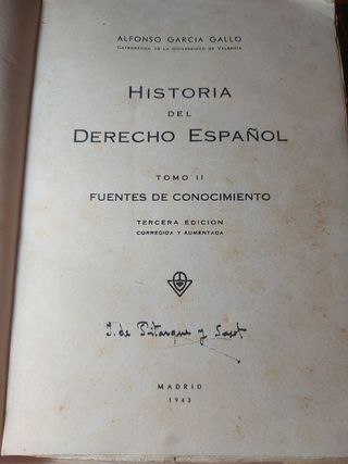 HISTORIA DEL DERECHO ESPAÑOL