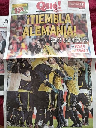 Periódicos España Mundial de futbol