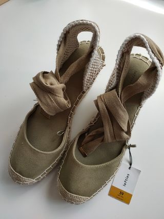 Sandalias cuña de yute