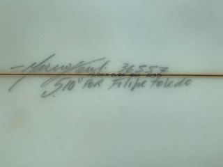 Tabla de surf del 2x campeon del mundo