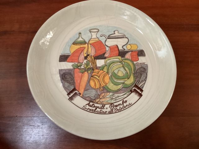 set di 5 piatti rustici in ceramica