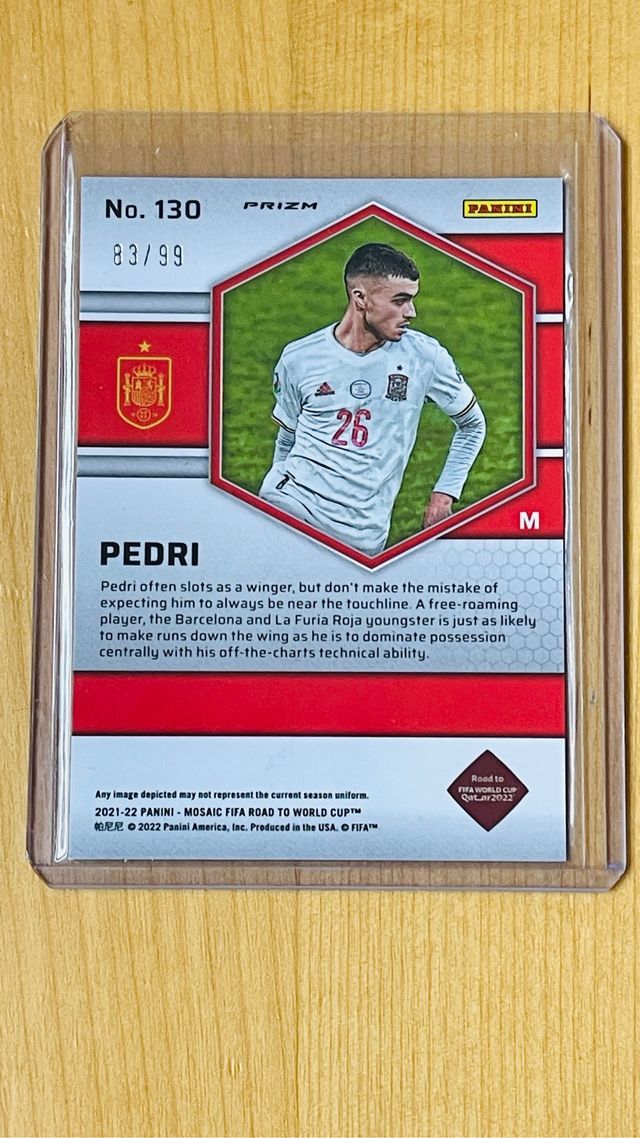 Pedri - España - Numerada /99 - Mosaic Qatar 2022