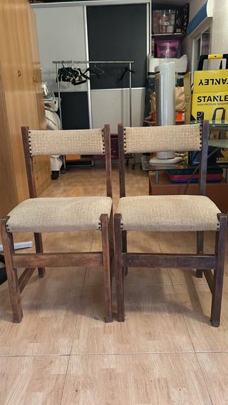 Silla madera rustica