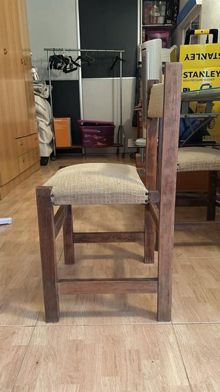 Silla madera rustica