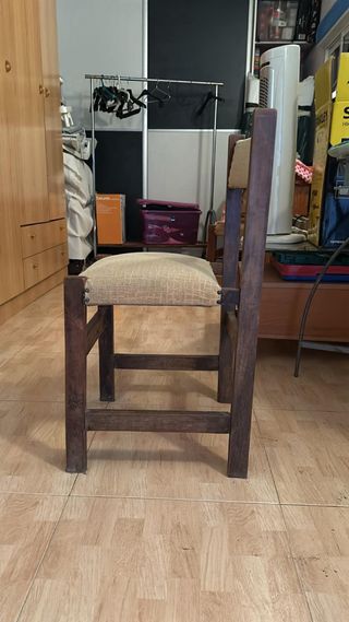 Silla madera rustica