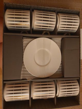 JUEGO DE 6 TAZAS DE CAFÉ TABLE PASSION