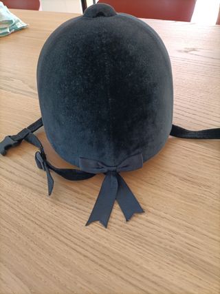 Casco equitazione velluto nero