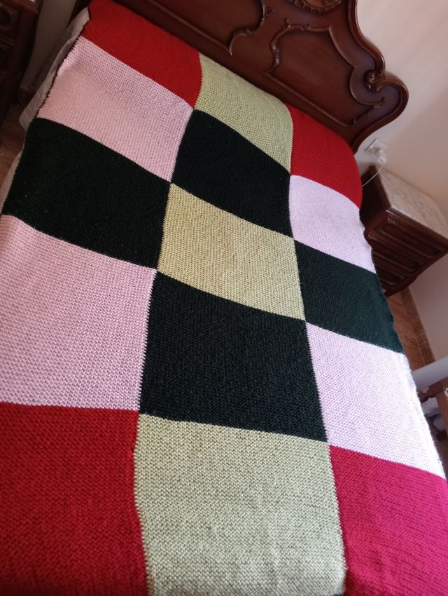 manta de crochet hecha a mano