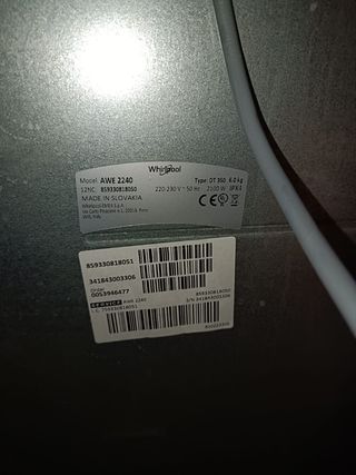 Lavadora Whirlpool de carga superior 6kg